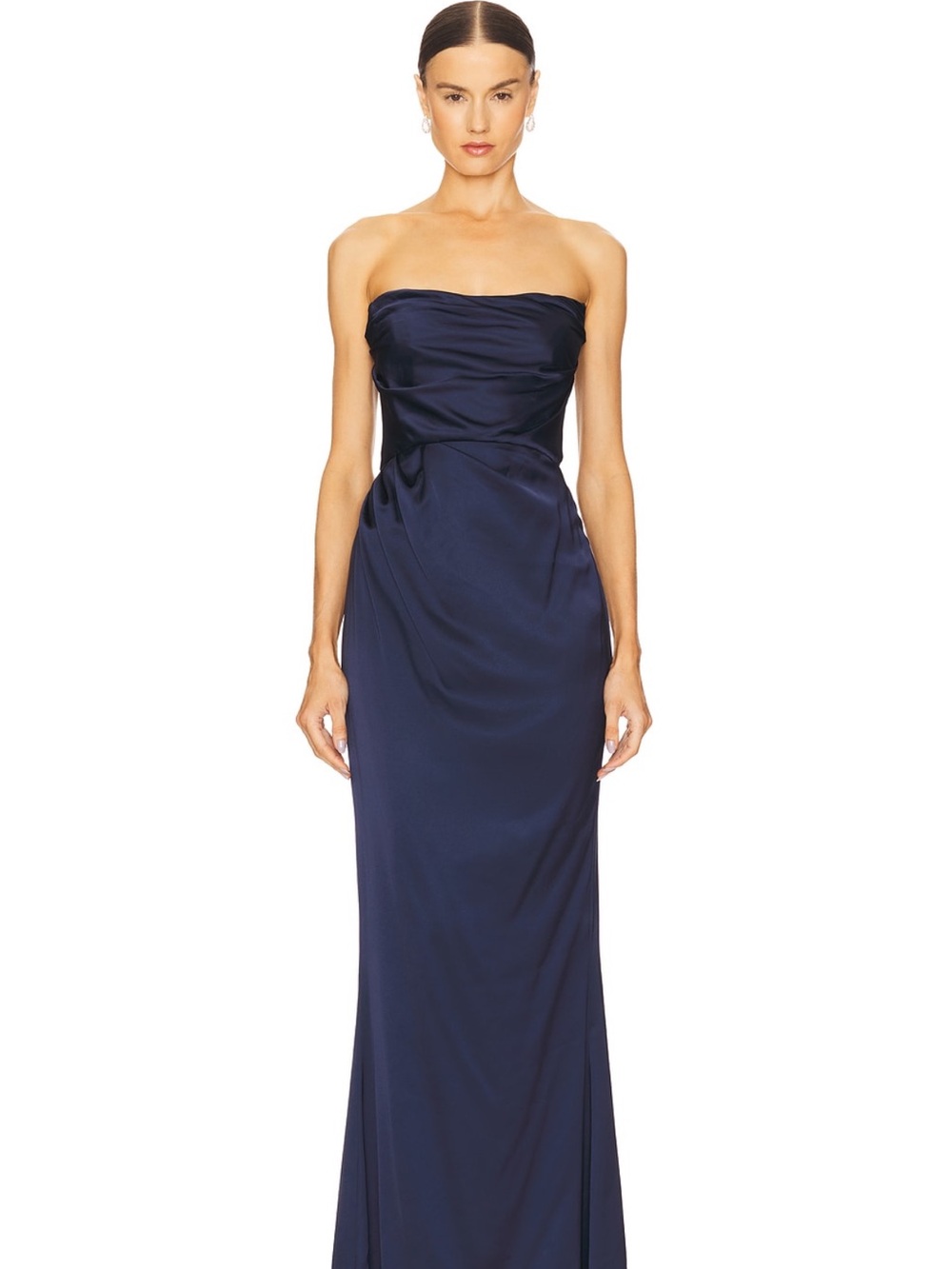 Emelie Strapless Gown in Navy